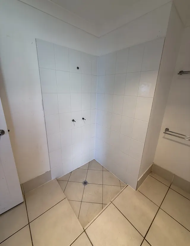 Bathroom renovation with a retiled shower